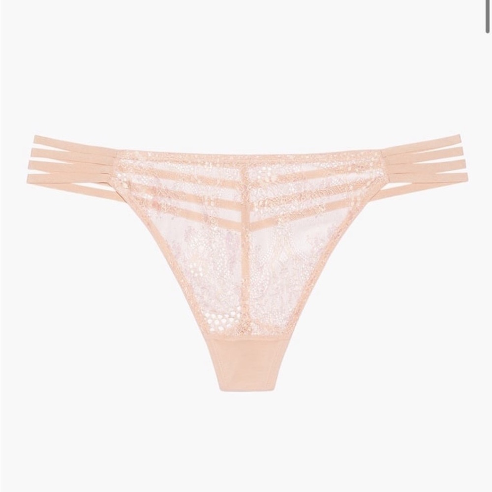 Savage X Fenty Hyper Real Metallic Lace Strappy G-String